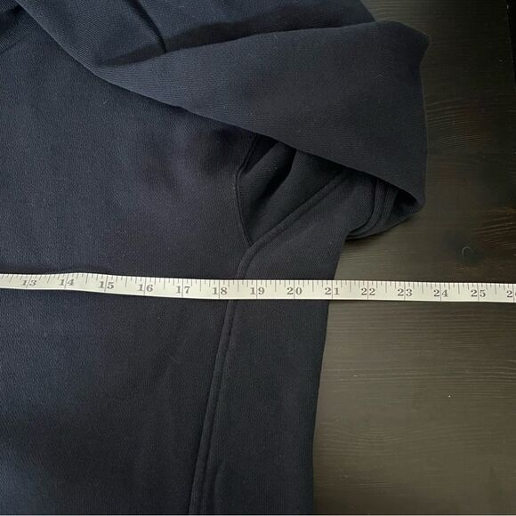 Uniqlo U Sweatshirt Dress S Navy Blue Long Sleeve Turtleneck Minimalist Pockets - Picture 12 of 13